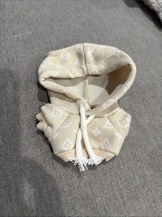 Other - Labubu or Small Doll Beige LV Hoodie